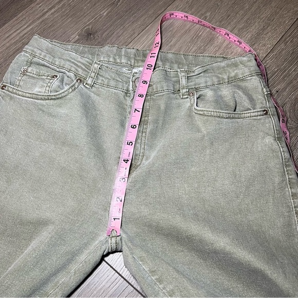Zara Youth Junior Size Small 13-14 Green Denim Straight Leg - Picture 9 of 11